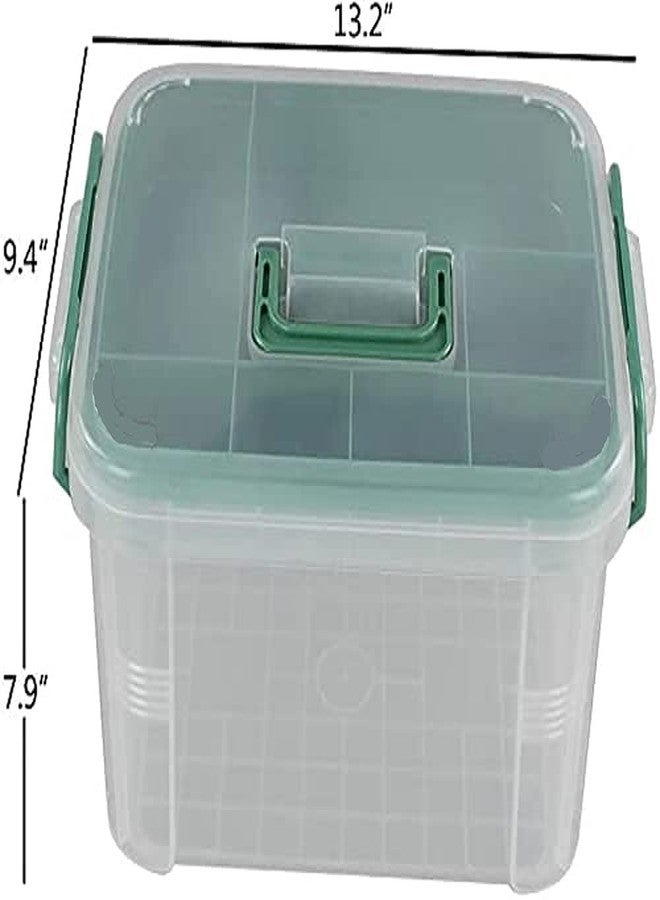 Ansawi First Aid Kit Emergency aid Box Medicine Storage Box and Medical Box Household Plastic Pill Organizer Box with Detachable Tray and Handle - Image 4